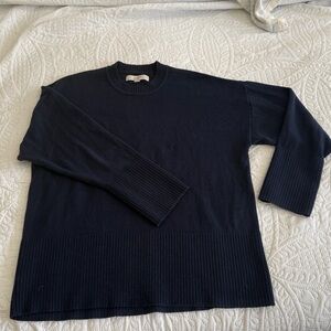 LOFT Women’s Dark Blue Crewneck Sweater